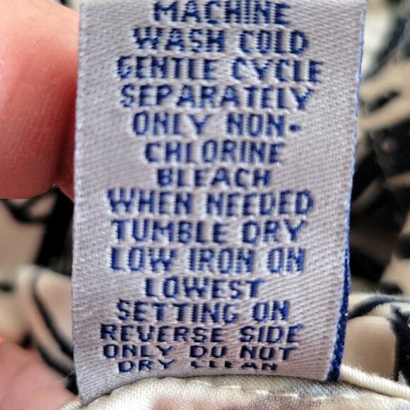 Coral Bay Cream Black Tropical Print Lightweight Spring/Summer Jacket Size L - Picture 11 of 11